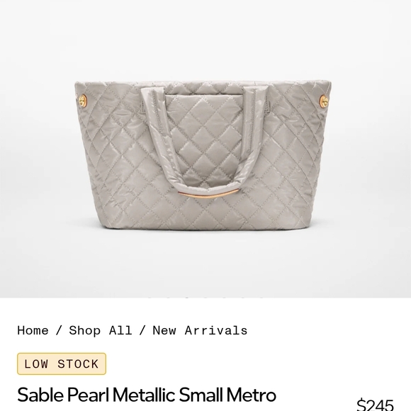 Sable Pearl Metallic Small Metro Tote - Picture 8 of 16